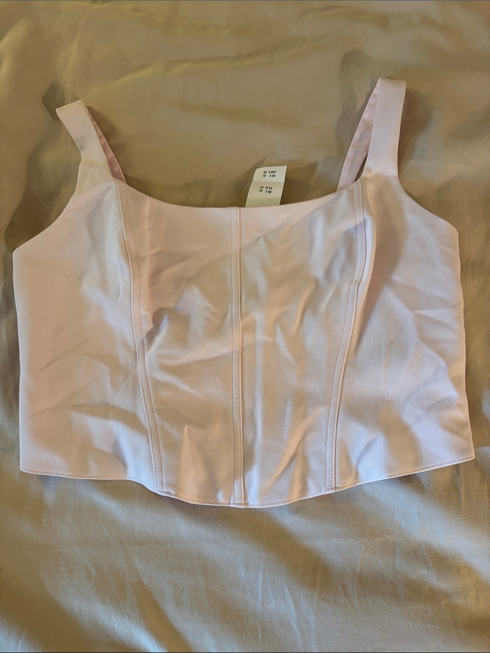 a new day Blush Pink Smocked Crop Top